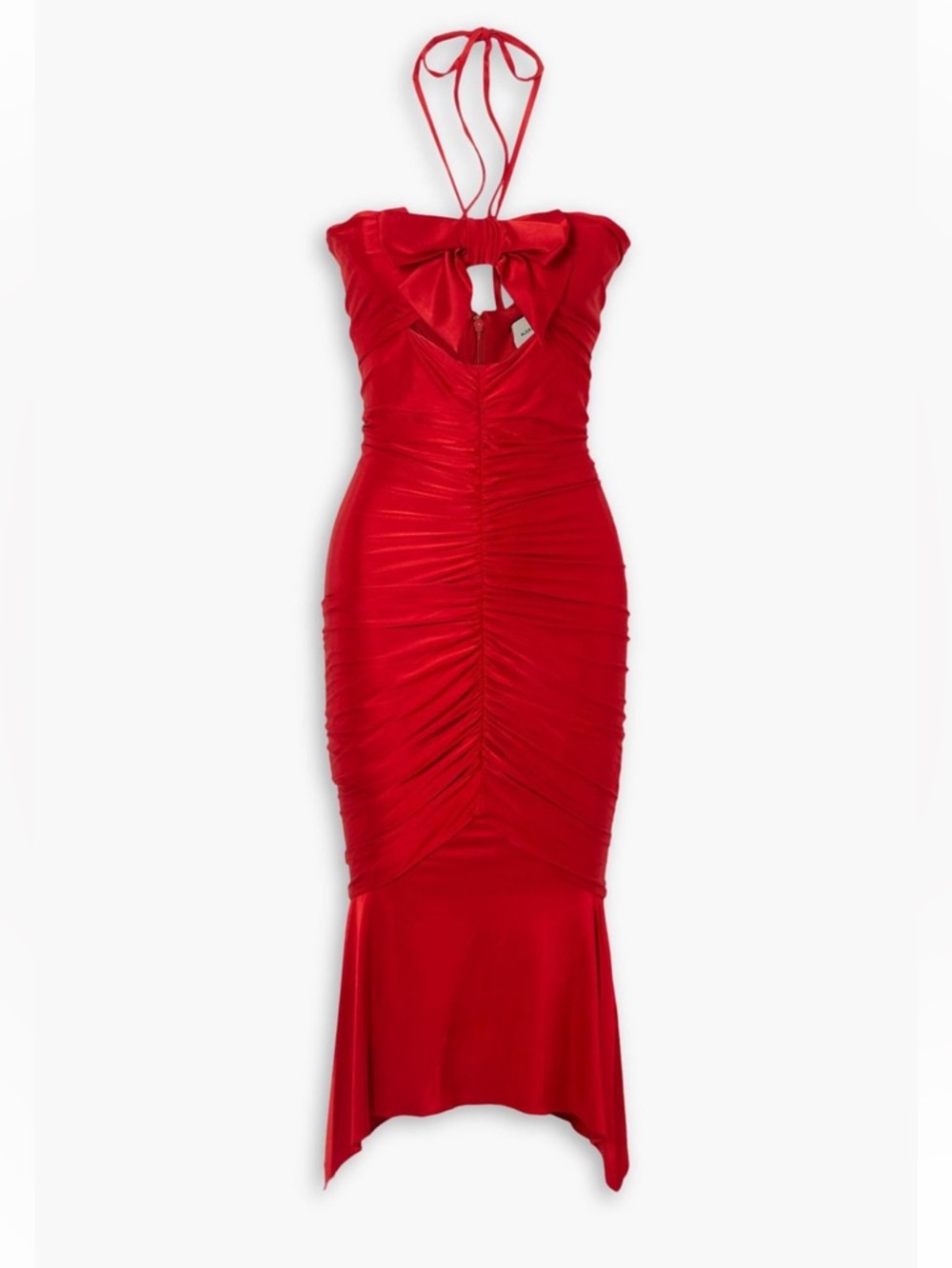 ALEXANDRE VAUTHIER
Twist-front stretch-satin halterneck dress sz. 44 (US 12)